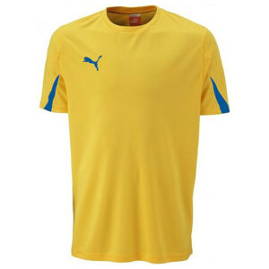 Puma SHIRTS SS TEAM JR žltá 128 - Detské  športové tričko