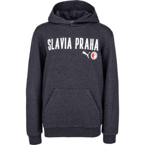 Puma Slavia Prague Graphic Hoody Jr DGRY Chlapčenská mikina, tmavo sivá, veľkosť 116