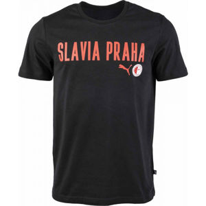 Puma Slavia Prague Graphic Tee DBLU Pánske tričko, čierna, veľkosť L