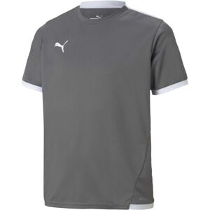 Puma TEAM LIGA JERSEY JR Juniosrské futbalové tričko, sivá, veľkosť 176