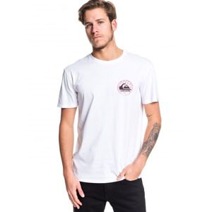 Quiksilver WITHOUT PARALLEL SS biela XL - Pánske tričko