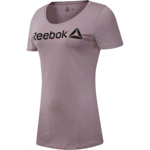 Reebok LINEAR READ SCOOP NECK ružová XS - Dámske tričko