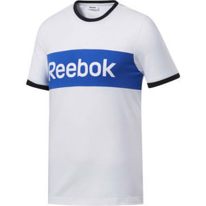 Reebok TE LINEAR LOGO COLOR BLOCKED SS TEE biela XL - Pánske tričko