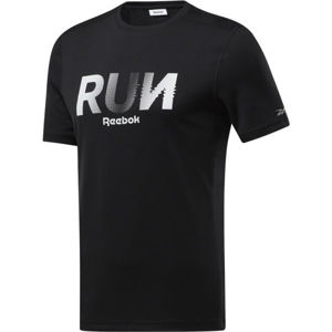 Reebok RE GRAPHIC TEE čierna L - Pánske tričko