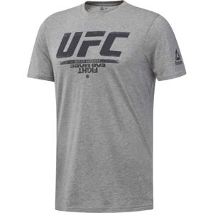 Reebok UFC FG LOGO TEE šedá XXL - Pánske tričko