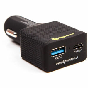 RIDGEMONKEY VAULT 45W USB-C PD CAR CHARGER Autonabíjačka, čierna, veľkosť os