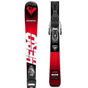 Rossignol HERO JR + JR XPRESS 7 GW B83 Juniorské zjazdové lyže, červená, veľkosť 140