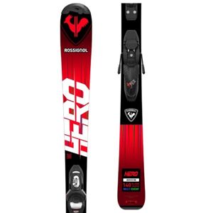 Rossignol HERO JR KID-X + KID 4 GW B76 Juniorské zjazdové lyže, červená, veľkosť 110