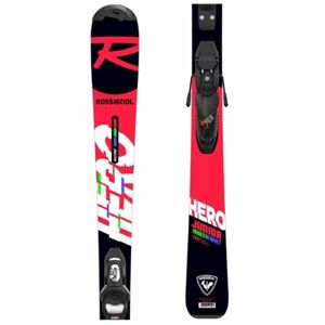 Rossignol HERO JR KID + KID 4 Juniorské zjazdové lyže, červená, veľkosť 130