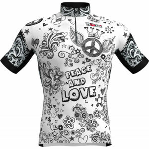 Rosti PACE AND LOVE Pánsky cyklistický dres, biela, veľkosť XXXXL