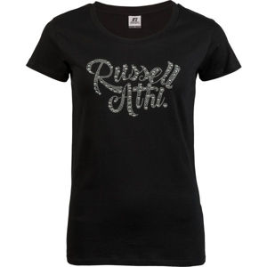 Russell Athletic STUDDED CREWNECK TEE SHIRT čierna XL - Dámske tričko