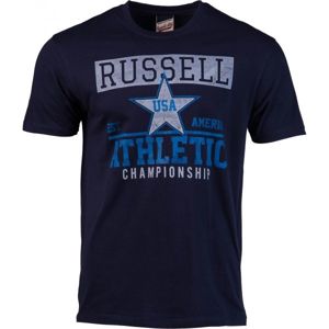 Russell Athletic CHAMPIONSHIP Pánske tričko, tmavo modrá,sivá, veľkosť