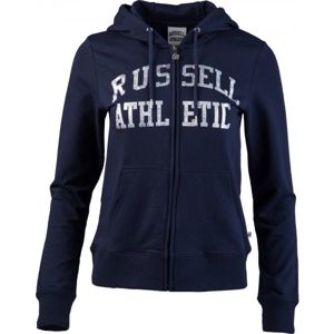 Russell Athletic CLASSIC PRINTED ZIP THROUGH HOODY Dámska mikina, tmavo modrá, veľkosť S