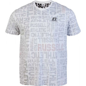Russell Athletic AOP PRINTED S/S CREWNECK TEE SHIRT Pánske tričko, čierna,biela,oranžová, veľkosť