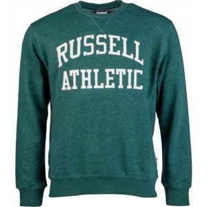Russell Athletic CREW NECK TACKLE TWILL SWEATSHIRT tmavo zelená M - Pánska mikina