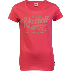Russell Athletic ORIGINAL S/S CREWNECK TEE SHIRT Dámske tričko, ružová,zlatá, veľkosť