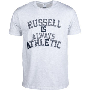 Russell Athletic RA MOTTO S/S CREWNECK TEE SHIRT šedá S - Pánske tričko