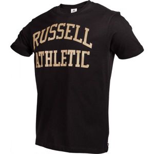 Russell Athletic S/S CREWNECK TEE SHIRT Pánske tričko, hnedá,zlatá, veľkosť