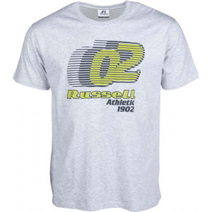 Russell Athletic SPEED GRAPHIC S/S CREWNECK TEE SHIRT šedá S - Pánske tričko