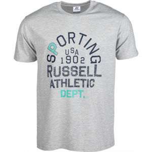 Russell Athletic SPORTING S/S CREWNECK TEE SHIRT sivá XL - Pánske tričko