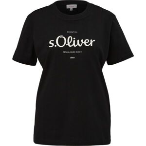 s.Oliver RL T-SHIRT Tričko, čierna, veľkosť 40
