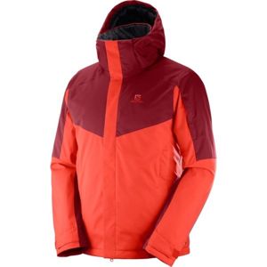 Salomon STORMSEEKER JKT M červená M - Pánska lyžiarska bunda