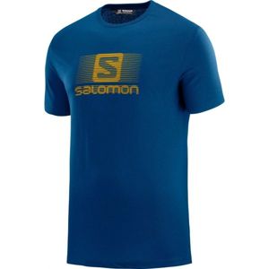 Salomon BLEND LOGO SS TEE M modrá XL - Pánske tričko