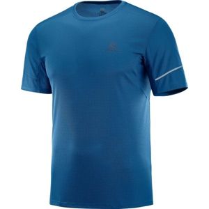 Salomon AGILE SS TEE M modrá XL - Pánske bežecké tričko
