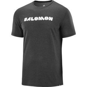 Salomon AGILE GRAPHIC TEE čierna S - Pánske tričko