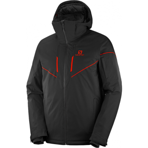 Salomon STORMRACE JKT M Pánska lyžiarska bunda, čierna, veľkosť XL
