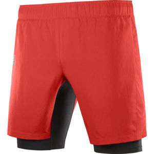 Salomon XA TWINSKIN SHORT M Pánske šortky, červená, veľkosť XL