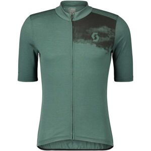Scott GRAVEL MERINO SS Pánsky cyklistický dres, tmavo zelená, veľkosť XL