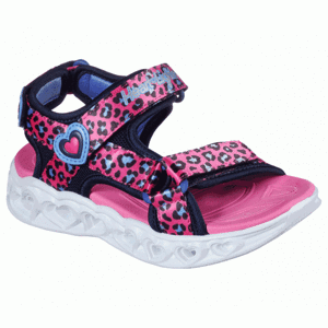 Skechers HEART LIGHTS ružová 28 - Dievčenské blikajúce sandále