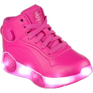 Skechers S-LIGHTS REMIX Detská vychádzková obuv, ružová, veľkosť 35