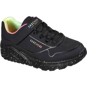 Skechers UNO LITE-RAINBOW SPECKS Dievčenská voľnočasová obuv, čierna, veľkosť 35