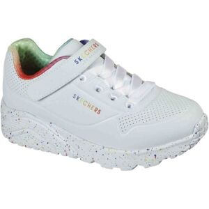 Skechers UNO LITE-RAINBOW SPECKS Dievčenská voľnočasová obuv, biela, veľkosť 32