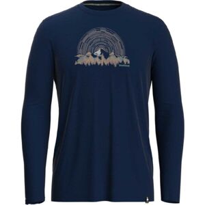 Smartwool NEVER SUMMER MOUNTAINS GRAPHIC Pánske tričko, tmavo modrá, veľkosť L