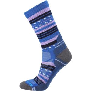 Smartwool W HIKE LIGHT CUSHION MARGARITA CREW Dámske outdoorové ponožky, modrá, veľkosť M