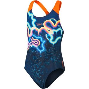 Speedo DIGITAL PLACEMENT SPLASHBACK Dievčenské jednodielne športové plavky, modrá, veľkosť 11-12