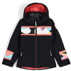 Spyder GIRLS MILA-JACKET Dievčenská lyžiarska bunda, čierna, veľkosť 14