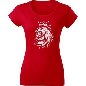 Střída LOGO LEV PATINA CIHT Dámske tričko, červená, veľkosť XL