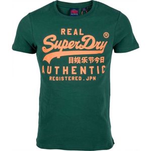 Superdry AUTHENTIC tmavo zelená XL - Pánske tričko