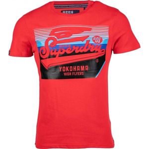 Superdry EMBOSSED CLASSICS TEE červená XL - Pánske tričko