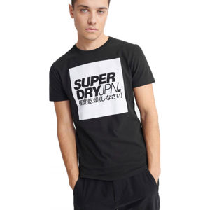 Superdry JPN BLOCK TEE Pánske tričko, čierna, veľkosť XS