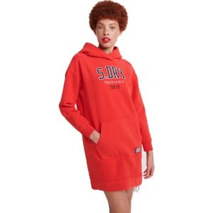 Superdry TRACK&FIELD STATEMENT BACK SWEAT DRESS červená 8 - Dámske šaty