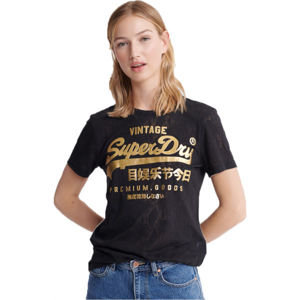 Superdry PG SNAKE BURNOUT ENTRY TEE čierna 12 - Dámske tričko