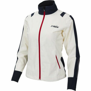 Swix INFINITY Dámska klasická nadčasová bunda na bežecké lyžovanie, biela, veľkosť XL