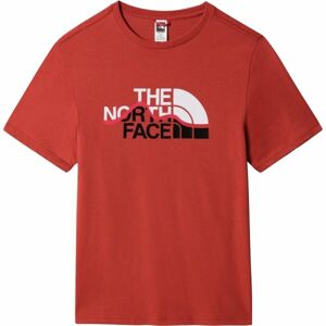 The North Face S/S MOUNT LINE TEE Pánske tričko, červená, veľkosť M