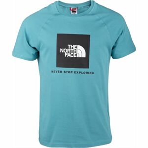 The North Face RAG RED BOX TE tyrkysová XL - Raglánové pánske tričko