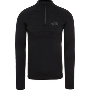 The North Face SPORT L/S ZIP NECK M Pánske tričko, čierna, veľkosť M/L